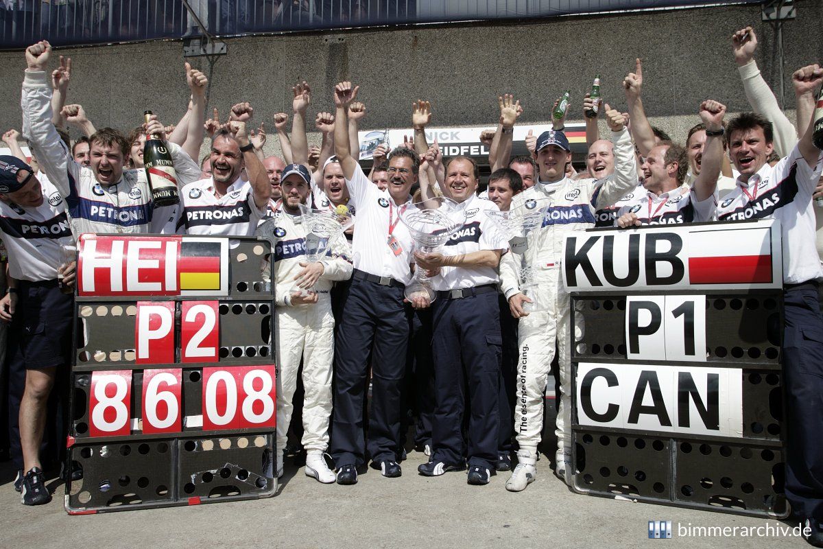 Das BMW Sauber F1 Team feiert den Doppelsieg
