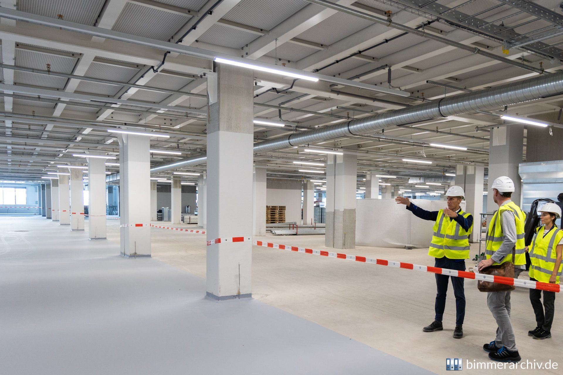 Baustatus der neuen Montagehalle für E-Antriebe im BMW Group Werk Steyr