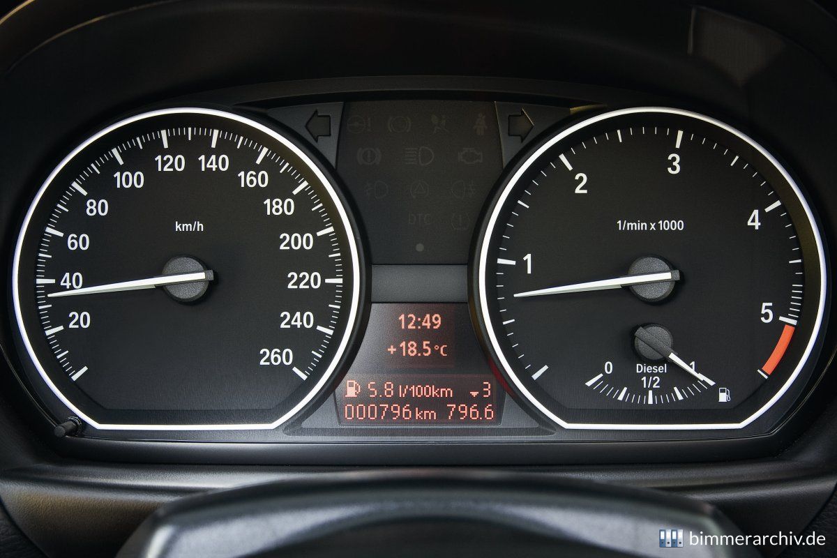 Die BMW 1er Reihe - Schaltpunktanzeige
