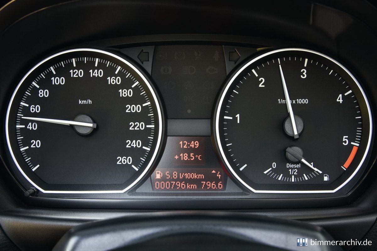 Die BMW 1er Reihe - Schaltpunktanzeige