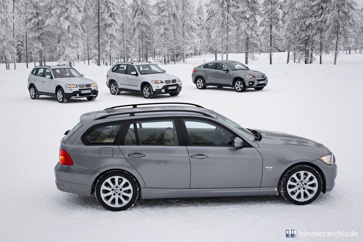 Der BMW 3er xDrive Touring, BMW X3, BMW X5 und BMW X6