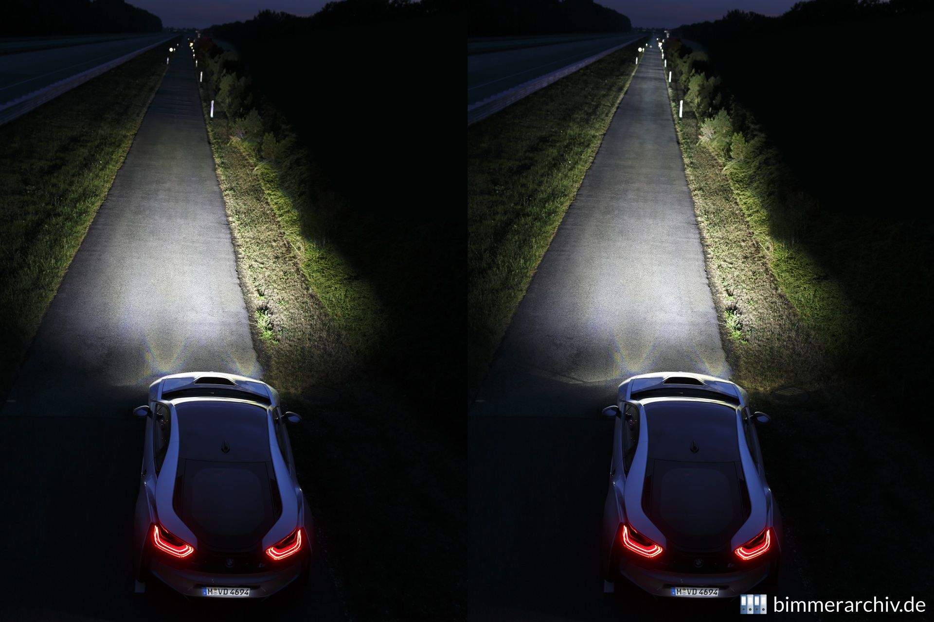 BMW i8, LED-Fernlicht und Laser-Fernlicht