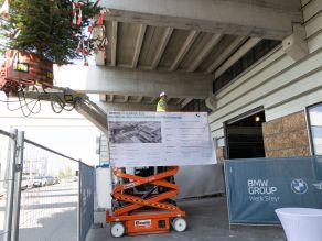 Baustatus der neuen Montagehalle für E-Antriebe im BMW Group Werk Steyr