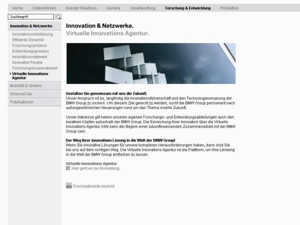 Virtuelle Innovationsagentur (VIA) - Startseite