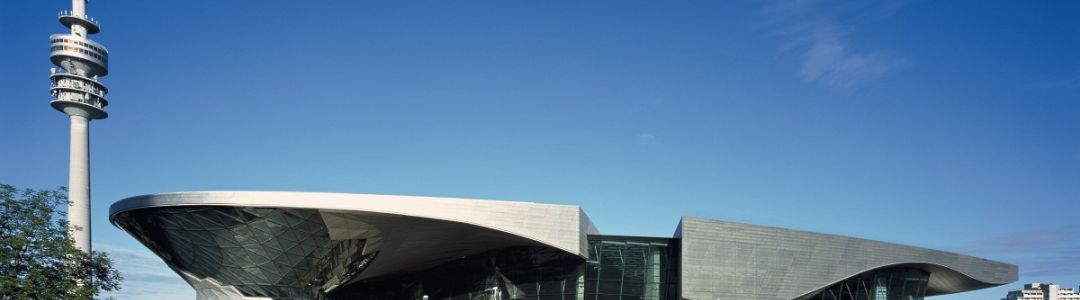 BMW Welt Baustelle Ansicht Ost mit Brücke