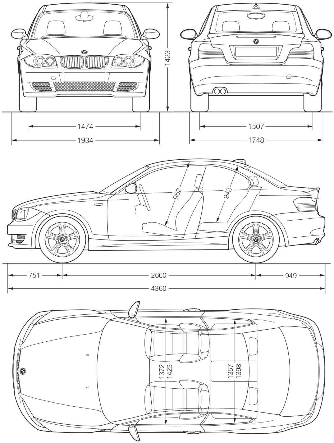 BMW 1er E82 Coupe 120i 125i 135i 118d 120d 123d Prospekt Brochure von 2/2010 